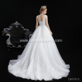 luxury princess robe de mariage sleeveless backless simple wedding dress